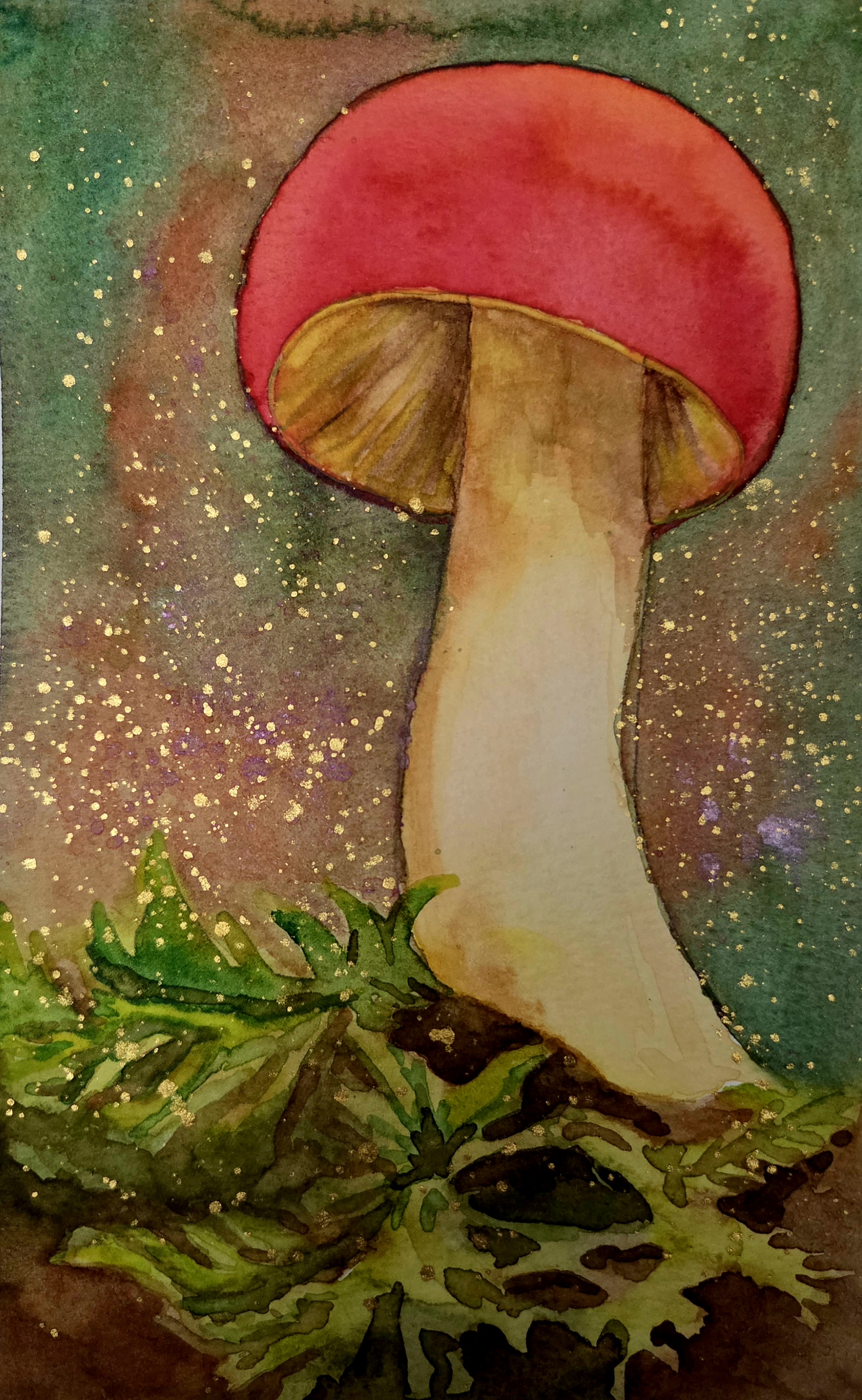 mystical forest, the lady in red